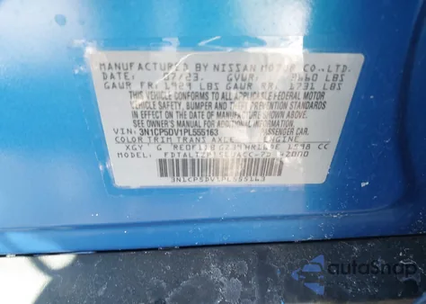 2023 Nissan Kicks Sr Xtronic Cvt z USA, uszkodzony, nr VIN 3N1CP5DV1PL555163